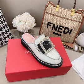 Roger Vivier Lambskin Diamond Buckle Sandals For Women 