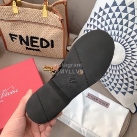 Roger Vivier Lambskin Diamond Buckle Loafers For Women Black