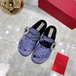 Roger Vivier Fashion Diamond Buckle Slippers For Women
