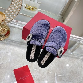 Roger Vivier Fashion Diamond Buckle Slippers For Women