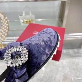 Roger Vivier Fashion Diamond Buckle Slippers For Women