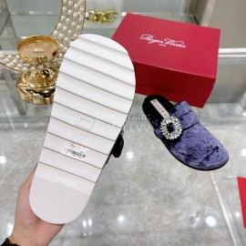 Roger Vivier Fashion Diamond Buckle Slippers For Women