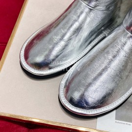 Roger Vivier Winter Wool Short Boots For Women Silver