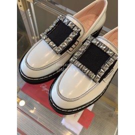 Roger Vivier Fashion Cowhide Diamond Buckle Loafers For Women 