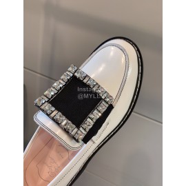 Roger Vivier Fashion Cowhide Diamond Buckle Loafers For Women 