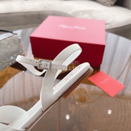 Roger Vivier Fashion Diamond Buckle Sandals For Women White