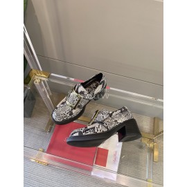 Roger Vivier Soft Cowhide Thick High Heeled Loafers For Women 