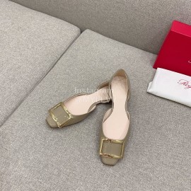 Roger Vivier Trompette Dorsay Cowhide Square Buckle Shoes For Women