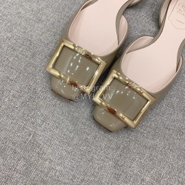 Roger Vivier Trompette Dorsay Cowhide Square Buckle Shoes For Women