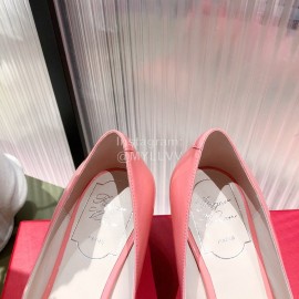 Roger Vivier Fashion Leather High Heels For Women Pink