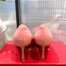 Roger Vivier Fashion Leather High Heels For Women Pink