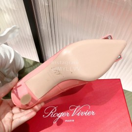 Roger Vivier Fashion Leather High Heels For Women Pink