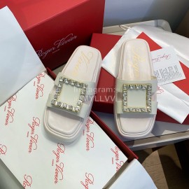 Roger Vivier Summer Diamond Buckle Slippers For Women 