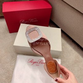 Roger Vivier Fashion Silk Leather Flat Heels For Women Pink