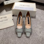 Sergio Rossi Autumn Winter New Patent Leather High Heels For Women Gray