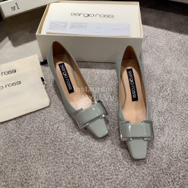 Sergio Rossi Autumn Winter New Patent Leather High Heels For Women Gray