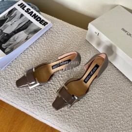 Sergio Rossi Fashion Patent Leather High Heels For Women Coffee