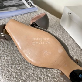 Sergio Rossi Fashion Patent Leather High Heels For Women Coffee