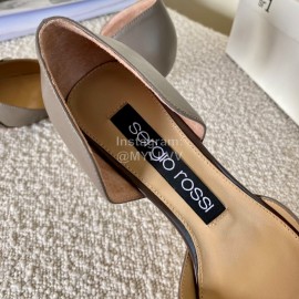 Sergio Rossi Fashion Patent Leather High Heels For Women Coffee