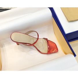 Stuart Weitzman Summer Leather High Heel Sandals For Women Red