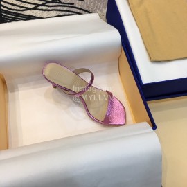 Stuart Weitzman Summer Leather High Heel Sandals For Women Purple