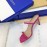 Stuart Weitzman Summer Leather High Heel Sandals For Women Rose Red