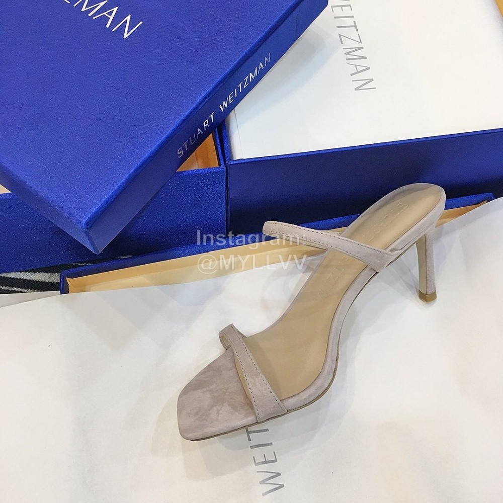 Stuart Weitzman Summer Leather High Heel Sandals For Women