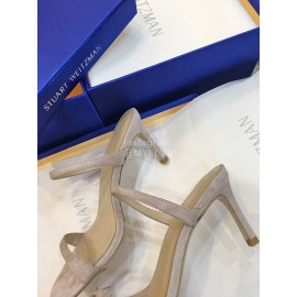 Stuart Weitzman Summer Leather High Heel Sandals For Women