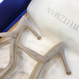 Stuart Weitzman Summer Leather High Heel Sandals For Women