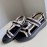 Stuart Weitzman Summer Sheepskin Embroidered Sandals For Women Dark Blue