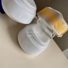 Stuart Weitzman Summer Sheepskin Embroidered Sandals For Women Yellow