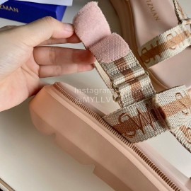 Stuart Weitzman Summer Sheepskin Embroidered Sandals For Women Brown