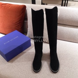 Stuart Weitzman Autumn Pearl Velvet High Boots For Women 