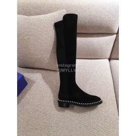 Stuart Weitzman Autumn Pearl Velvet High Boots For Women 