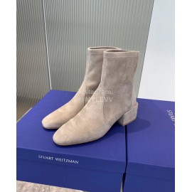 Stuart Weitzman Sheepskin Elastic Thick High Heel Boots For Women 