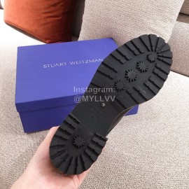 Stuart Weitzman Autumn Pearl Calf Short Boots For Women Black