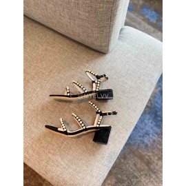 Stuart Weitzman Summer Pearl High Heel Sandals For Women Black