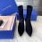 Stuart Weitzman Winter Autumn Black Velvet Short Boots For Women 