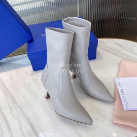 Stuart Weitzman Winter Autumn Calf Short Boots For Women Gray