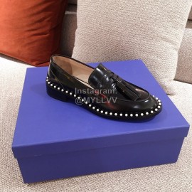 Stuart Weitzman Autumn Pearl Black Leather Shoes For Women 