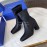Stuart Weitzman Winter Autumn Calf Thick High Heel Boots For Women Black