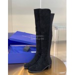Stuart Weitzman New Velvet High Heel Knee Boots For Women Black