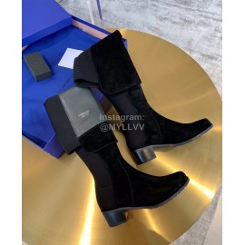 Stuart Weitzman New Velvet High Heel Knee Boots For Women Black