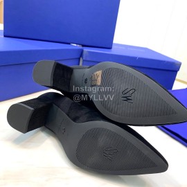 Stuart Weitzman New Velvet High Heel Short Boots For Women Black