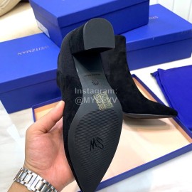 Stuart Weitzman New Velvet High Heel Short Boots For Women Black