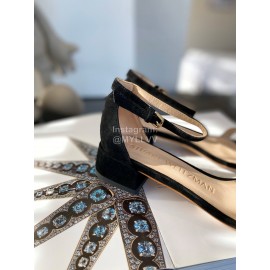 Stuart Weitzman Summer New Leather High Heel Sandals For Women Black