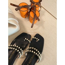 Stuart Weitzman New Pearl Flat Heel Toe Slippers For Women 