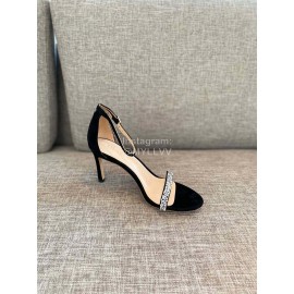 Stuart Weitzman Fashion Diamond High Heel Sandals Black For Women 