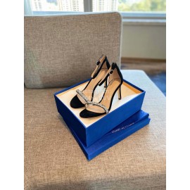 Stuart Weitzman Fashion Diamond High Heel Sandals Black For Women 