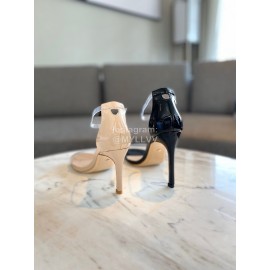 Stuart Weitzman Fashion Sheepskin Pvc High Heel Sandals For Women Black